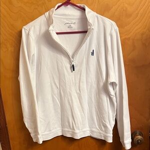 Pre-Owned White Youth Johnnie-O 1/4 Zip Size 14